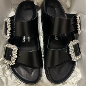 Manolo Blahnik x Birkenstock size 38 Arizona slide sandals 8